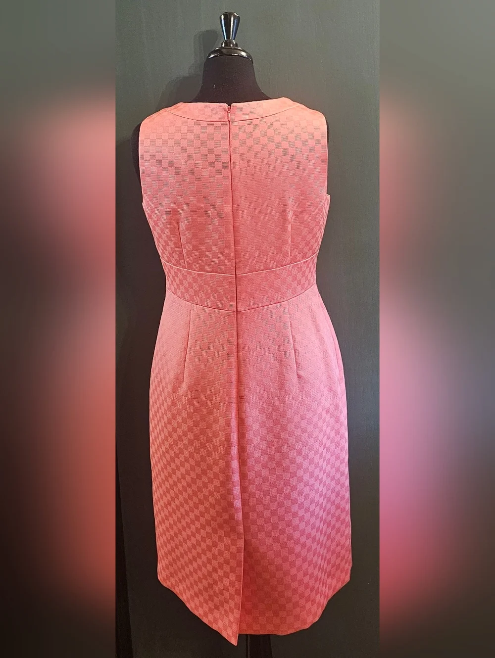 Tahari Coral Pink Dress - Picture 6 of 9